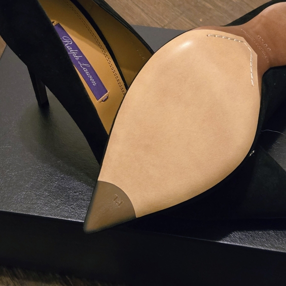 NEW Ralph Lauren Purple Label 8.5 Celia Goat-Suede Pump - Italian - MSRP: $575 - Picture 7 of 15